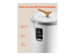 Aquecedor de Toalhas SucceBuy 20 L, Balde Secador de Toalhas para Banheiro Spa, com Tela LED, Regulação de Temperatura, Trava de Segurança