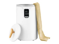 Aquecedor de Toalhas SucceBuy 20 L, Balde Secador de Toalhas para Banheiro Spa, com Tela LED, Regulação de Temperatura, Trava de Segurança