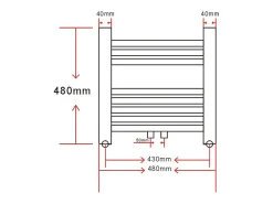 Aquecedor toalhas banheiro curvo 480 x 480 mm conector lateral e centro