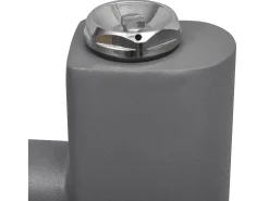 Aquecedor toalhas casa de banho curvo 480 x 480 mm cinzento