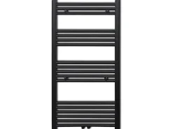 Aquecedor toalhas casa de banho liso 600 x 1160 mm preto