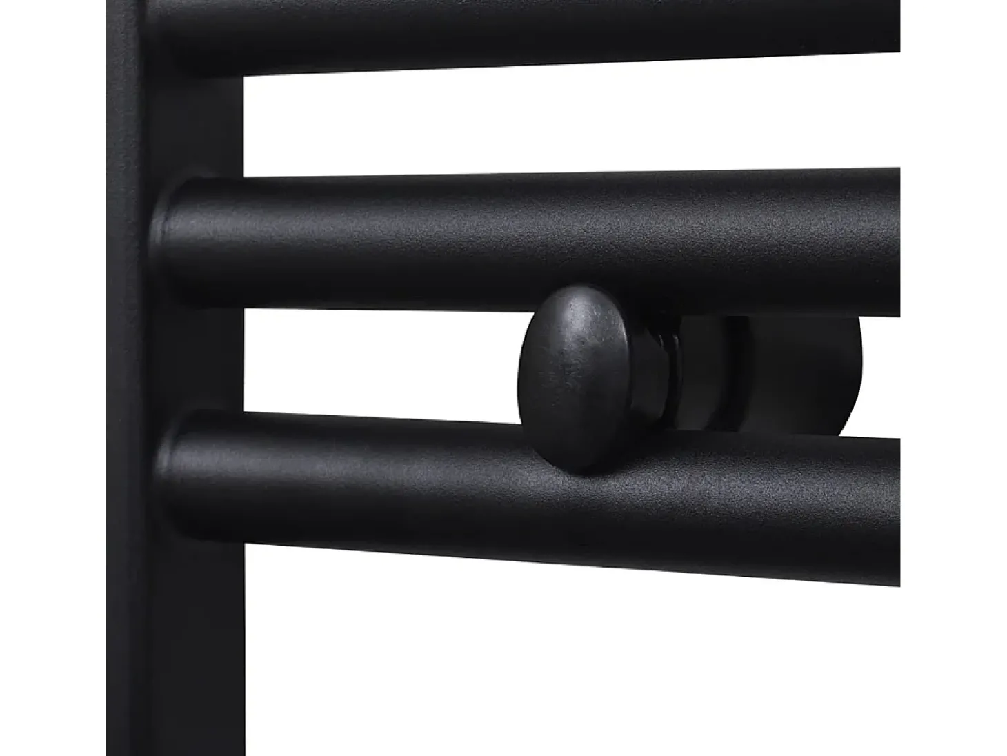 Aquecedor toalhas casa de banho curvo 500 x 1160 mm preto