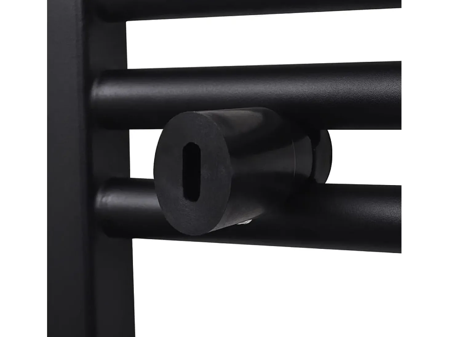 Aquecedor toalhas casa de banho curvo 500 x 1160 mm preto