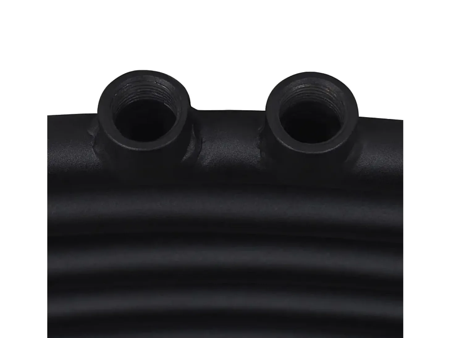 Aquecedor toalhas casa de banho curvo 500 x 1160 mm preto