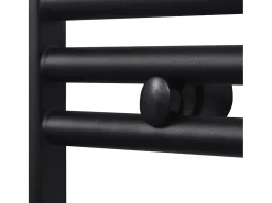 Aquecedor toalhas casa de banho liso 480 x 480 mm preto