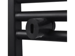 Aquecedor toalhas casa de banho liso 480 x 480 mm preto