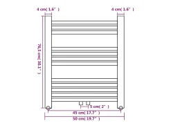 Aquecedor toalhas casa de banho liso 500 x 764 mm