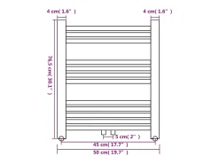 Aquecedor toalhas casa de banho liso 500 x 764 mm