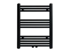 Aquecedor toalhas casa de banho liso 600 x 764 mm preto