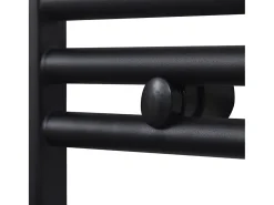 Aquecedor toalhas casa de banho liso 600 x 764 mm preto
