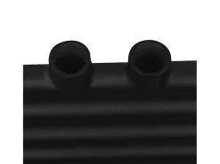Aquecedor toalhas casa de banho liso 600 x 764 mm preto
