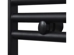 Aquecedor toalhas casa de banho curvo 500 x 764 mm preto