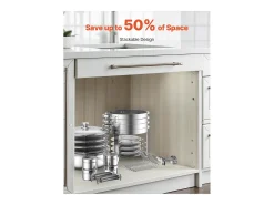 Aquecedores de Alimentos SucceBuy Conjunto de Buffet com 4 Pratos de Aquecimento em Aço Inoxidável com Panelas Grandes, Prato de Aquecimento Redondo com Tampa