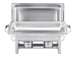 Aquecedores de Alimentos SucceBuy Conjunto de 2 Pratos Retangulares para Buffet, 7.5 Litros, em Aço Inoxidável