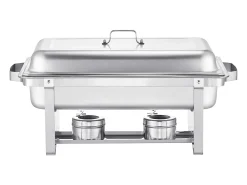 Aquecedores de Alimentos SucceBuy Conjunto de 2 Pratos Retangulares para Buffet, 7.5 Litros, em Aço Inoxidável