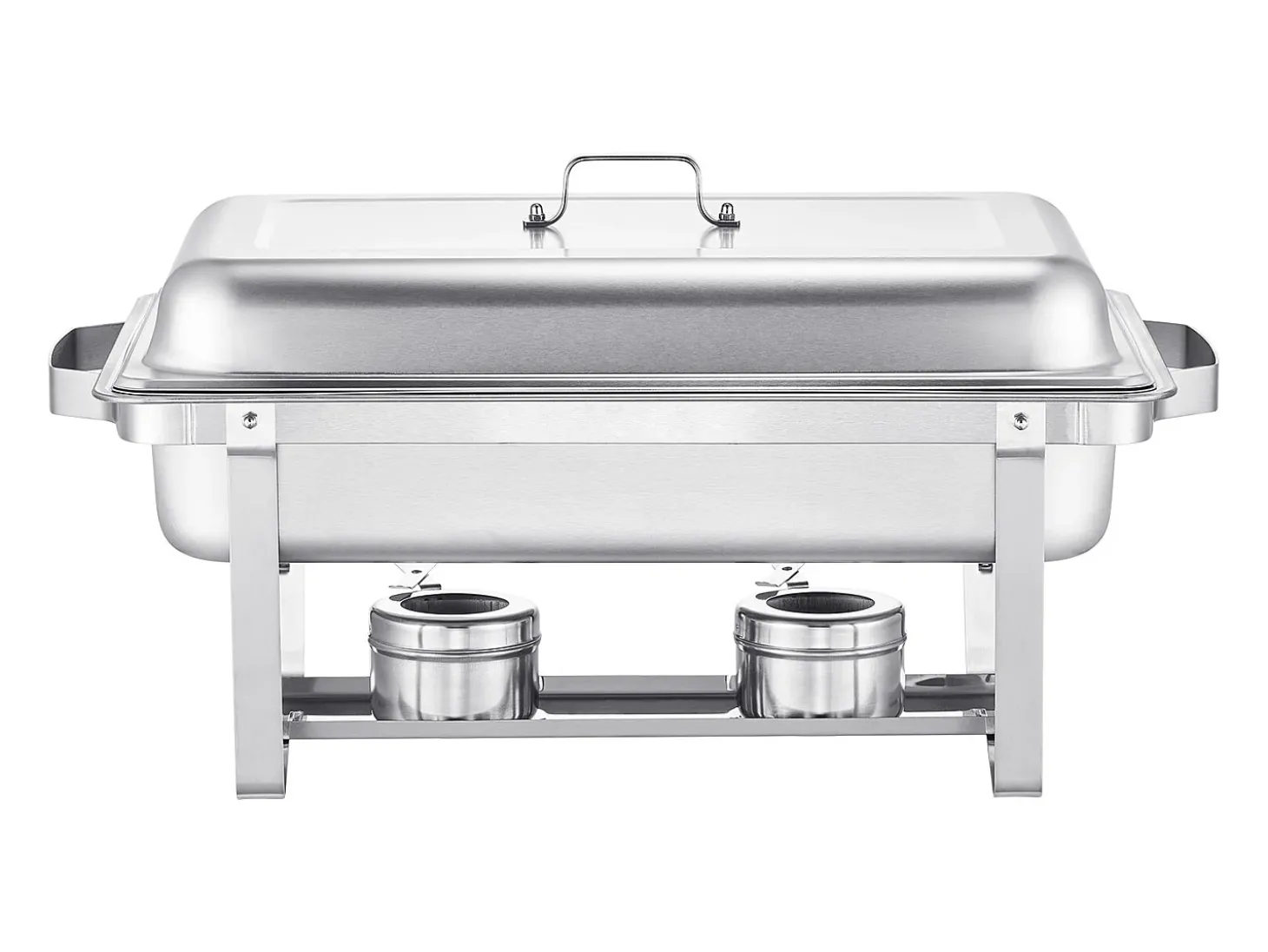 Aquecedores de Alimentos SucceBuy Conjunto de 2 Pratos Retangulares para Buffet, 7.5 Litros, em Aço Inoxidável
