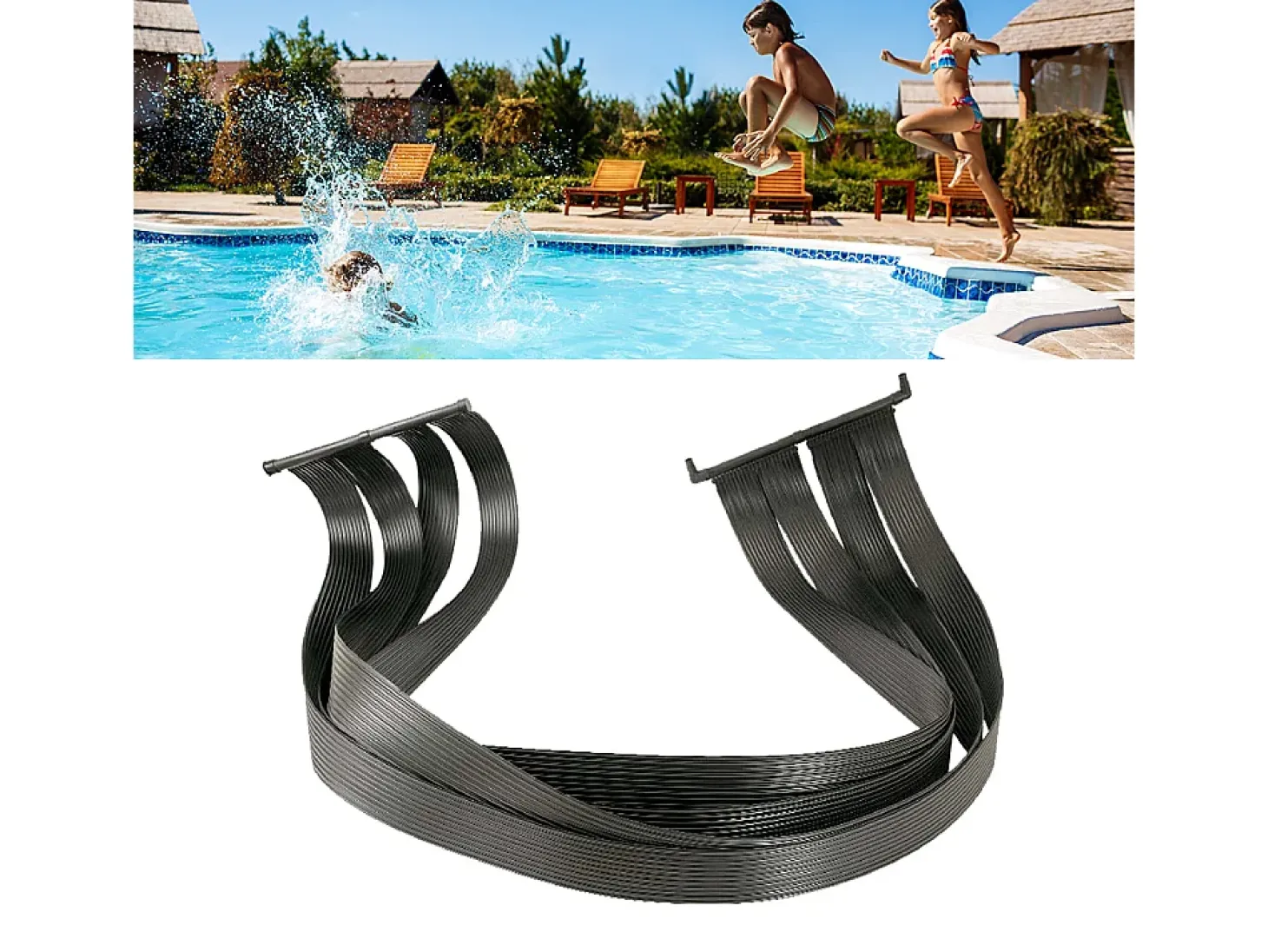 Aquecimento solar preto 600x120x6