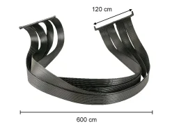 Aquecimento solar preto 600x120x6