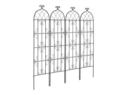 Arame de Jardim SucceBuy em Metal, Lote de 4, 180 x 51 cm, Suporte para Plantas Trepadeiras, Anticorrosivo