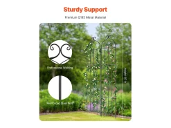 Arame de Jardim SucceBuy em Metal, Lote de 2, 221 x 51 cm, Suporte para Plantas Trepadeiras, Anticorrosivo