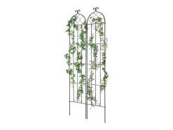 Arame de Jardim SucceBuy em Metal, Lote de 2, 221 x 51 cm, Suporte para Plantas Trepadeiras, Anticorrosivo