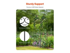 Arame de Jardim SucceBuy em Metal, Lote de 2, 152 x 38 cm, Suporte para Plantas Trepadeiras, Anticorrosivo
