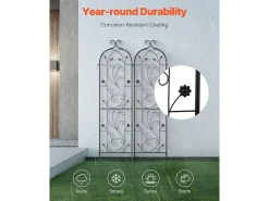Arame de Jardim SucceBuy em Metal, Lote de 2, 152 x 38 cm, Suporte para Plantas Trepadeiras, Anticorrosivo