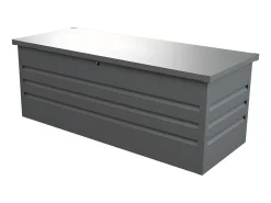 Arca de arrumação de jardim em aço galvanizado cinza volume 582 L - TOMASO