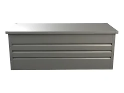 Arca de arrumação de jardim em aço galvanizado cinza volume 582 L - TOMASO