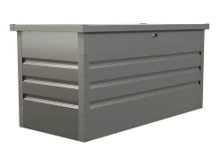 Arca de arrumação de jardim em aço galvanizado cinza volume 400 L - TOMASO