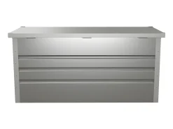 Arca de arrumação de jardim em aço galvanizado cinza volume 400 L - TOMASO