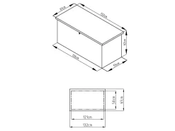 Arca de arrumação de jardim em aço galvanizado cinza volume 400 L - TOMASO