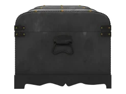 Arca de arrumação grande madeira preto