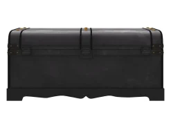 Arca de arrumação grande madeira preto