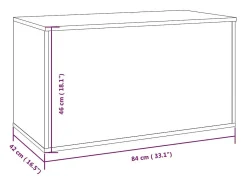 Arca de arrumação 84x42x46 cm derivados madeira cinzento sonoma