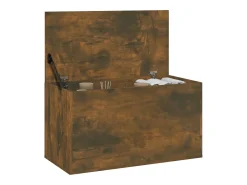 Arca de arrumação 84x42x46 cm derivados madeira carvalho fumado