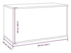Arca de arrumação 84x42x46 cm derivados madeira carvalho fumado