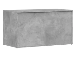 Arca de arrumação 84x42x46 cm madeira processada cinza cimento