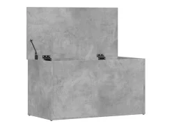 Arca de arrumação 84x42x46 cm madeira processada cinza cimento