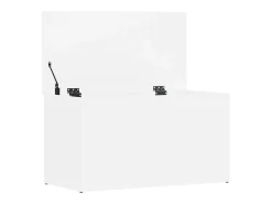 Arca de arrumação 84x42x46 cm madeira processada branco