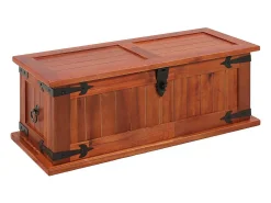 Arca de arrumação 60x25x22 cm madeira de acácia maciça