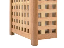 Arca Elegante para Roupa Suja em Madeira Nogueira - 77,5x37,5x46,5 cm