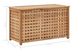 Arca Elegante para Roupa Suja em Madeira Nogueira - 77,5x37,5x46,5 cm