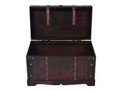 Arca/baú vintage em madeira 66x38x40 cm