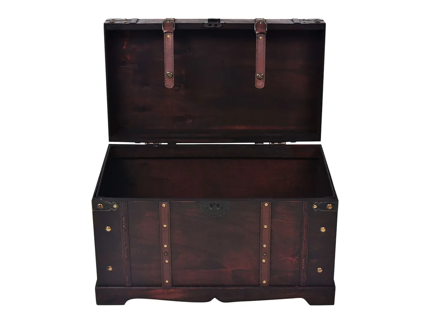 Arca/baú vintage em madeira 66x38x40 cm