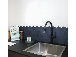 Architek Misturadora de lavatório com chuveiro extraível preto Essebagno