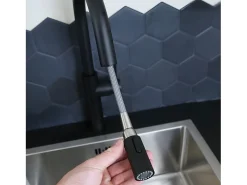 Architek Misturadora de lavatório com chuveiro extraível preto Essebagno