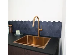 Architek Misturadora de lavatório com chuveiro extraível cobre escovado Essebagno