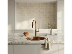 Architek Misturadora de lavatório com chuveiro extraível cobre escovado Essebagno