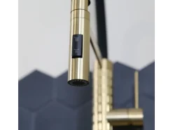 Architek Misturadora de lavatório com chuveiro dourado móvel Essebagno